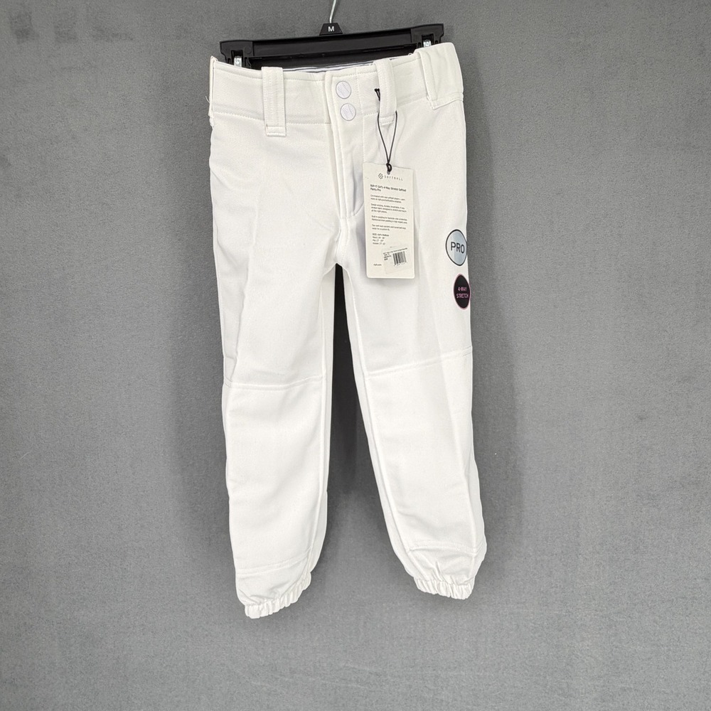 RIP-IT Girls Medium Softball Pants Pro White 4-Way Stretch NEW with Tags NWT